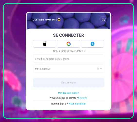 Formulaire de connexion
