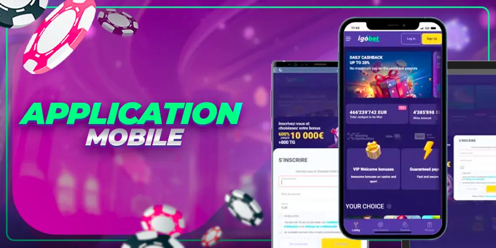 Site web mobile Igobet accessible sur smartphone